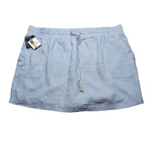 Company Ellen Tracy Skirt Skort Womens Size XXL Blue Linen